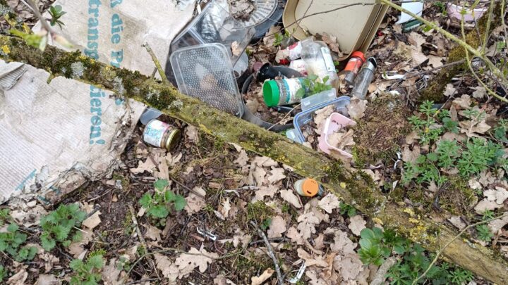 Ein Negativbeispiel: Müll am Gewässer hinterlassen