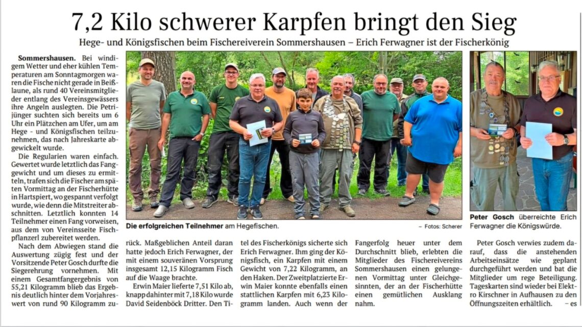 Hege- und Königsfischen im Juni 2026